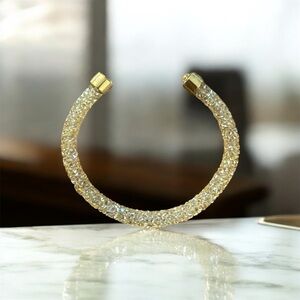 Elegant Gold-Tone Crystal Bracelet